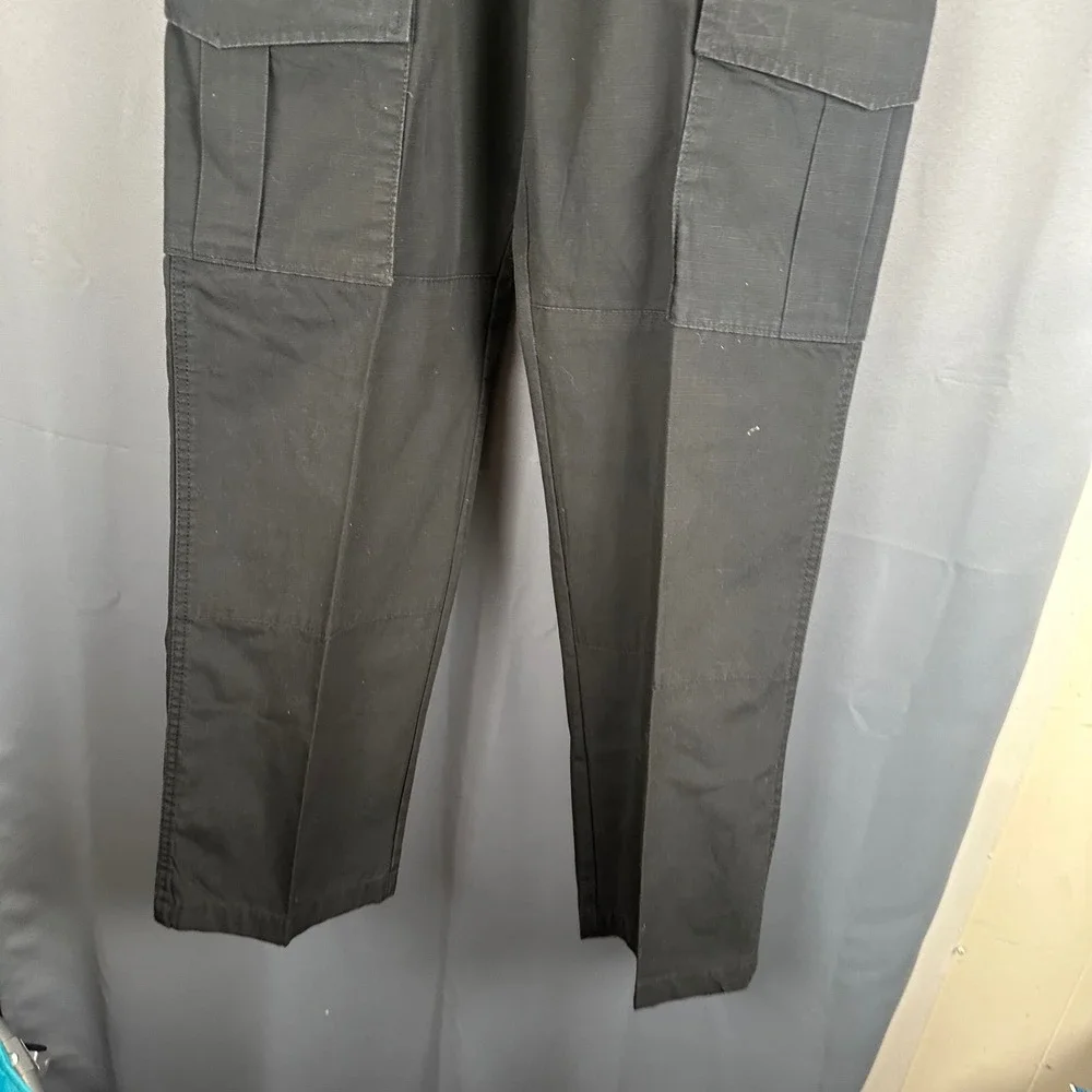Propper Mens Tactical Cargo Pants Black Ripstop Work Uniform 30x34